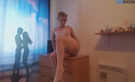 Bodystockings with a Gaping Slit