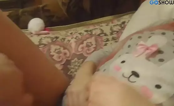 Teasing Lady with Pink Tresses and Hard Nipples