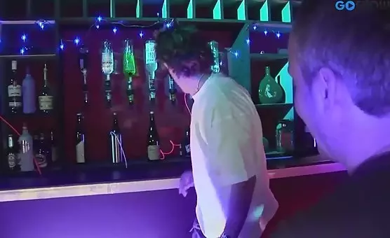 Wild Threesome Party at Bar