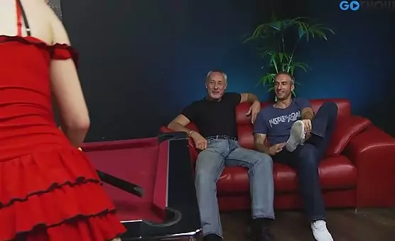 Eager Brunette Teases Experienced Lover with Seductive Playfulness