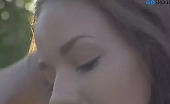 Beautiful Brunette Seducing Outdoor with Luscious Curves