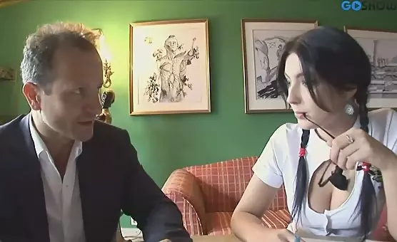 Hardworking Brunette Gets Tutored in Taboo Lessons