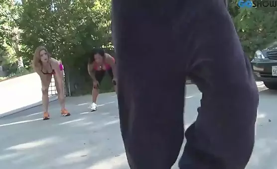 Threesome Outdoor Orgy with BBW and BBC